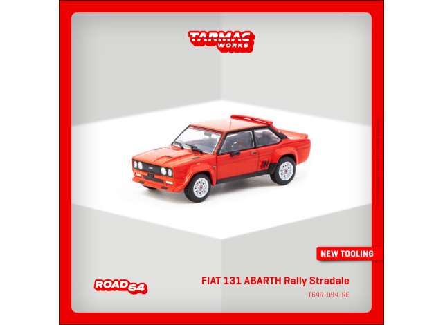 Pre-Order – Fiat 131 Abarth Rally Stradale, red 1:64 Tarmac Model (TC-T64R-094-RE) – ETA. September 2026