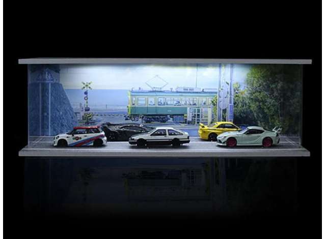 Available To Order – Diorama A-Station with Light, Various 1:64 Black Box Diorama Model (MO914205)
