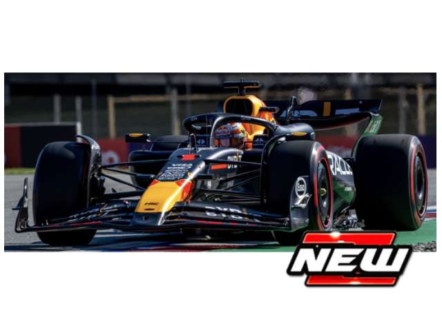 2024 Red Bull RB20 #1 Max Verstappen with helmet, blue/red/yellow 1:24 Bburago Model