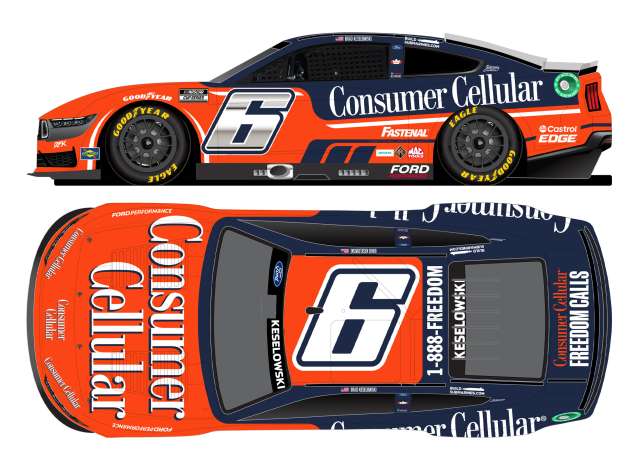 2024 Ford Mustang #6 Brad Keselowski *Consumer Cellular* orange/blue/white 1:24 Action Racing Collectibles Model
