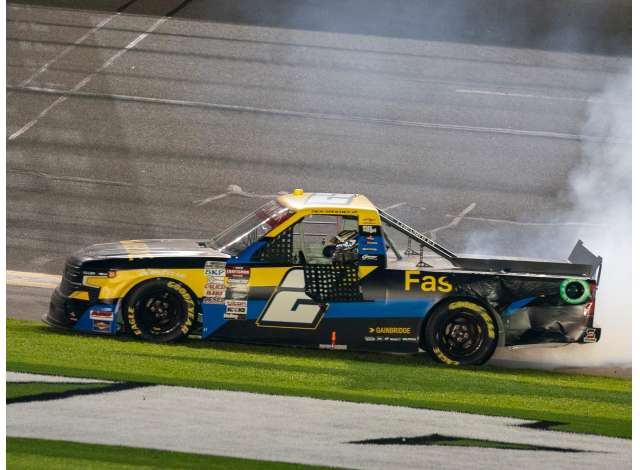 2025 Chevrolet Silverado #2 Nick Sanchez * Gainbridge*, black/yellow/blue 1:24 Action Racing Collectibles Model