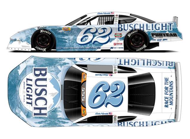 2024 Ford Mustang #62 Kevin Harvick *Busch Light*, white/blue 1:24 Action Racing Collectibles Model