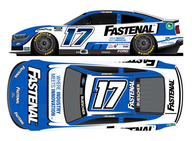 2025 Ford Mustang #17 Chris Buescher *Fastenal*, white/blue 1:64 Action Racing Collectibles Model