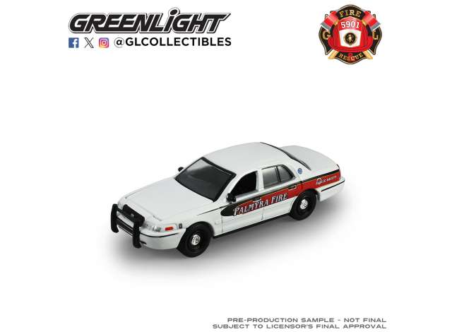 Pre-Order – 2011 Ford Crown Victoria,Palmyra, Pennsylvania Fire Department *Fire & Rescue Series 5*, white/red 1:64 GreenLight Model (gl67070A) – ETA. September 2026