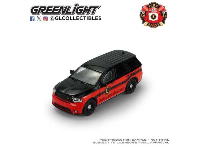 Pre-Order – 2019 Dodge Durango, Arkansas, Lowell Fire Department *Fire & Rescue Series 5*, red/black 1:64 GreenLight Model (gl67070C) – ETA. September 2026