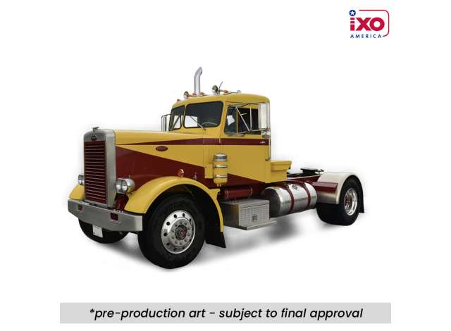 Pre-Order – 1963 Peterbilt 281, yellow/red 1:64 IXO America Model (ixoU64TR012) – ETA. September 2026