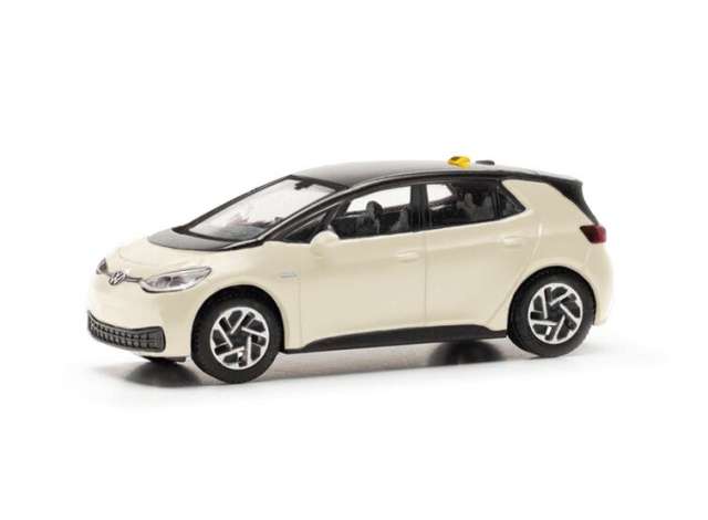Pre-Order – Volkswagen ID.3 Taxi, cream 1:87 Herpa Model (herpa098472) – ETA. September 2026