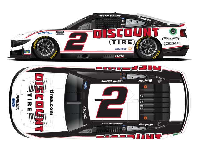 2025 Ford Mustang #2 Austin Cindric *Discount* white/red/black 1:64 Action Racing Collectibles Model