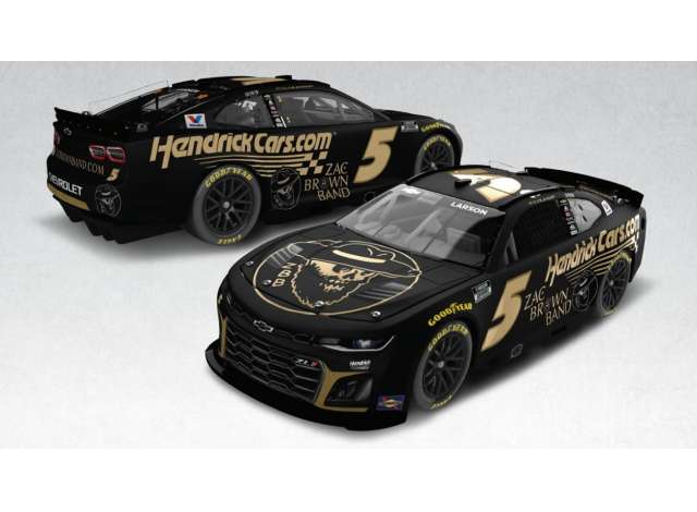 2025 Chevrolet #5 Kyle Larson * Hendrickcars.com/Zac Brown Band*, black 1:24 Action Racing Collectibles Model