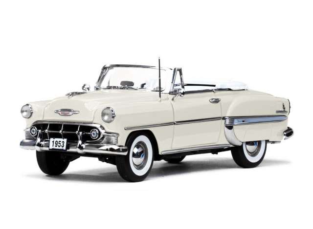 Pre-Order – 1953 Chevrolet Bel Air Open Convertible, white 1:18 SunStar Model (sun1627) – ETA. September 2026