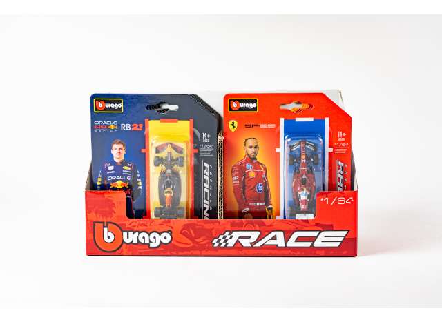 Ferrari F1 Set (Mixed CDU)-12 car set 1:64 Bburago Model (BURA60165~12)