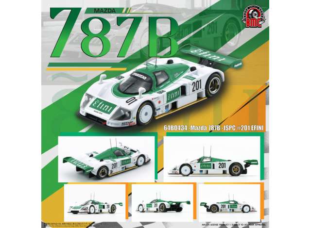 Mazda 787B JSPC #201 *EFINI*, white/green 1:64 BM Creations Model