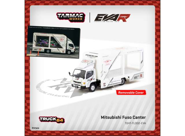 Pre-Order – Mitsubishi Fuso Canter EVA Racing, white 1:64 Tarmac Model (TC-T64T-TL002-EVA) – ETA. September 2026