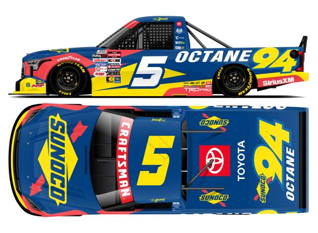 2025 Toyota #5 Toni Breidinger *Sunoco 94 Octane*, blue/yellow/red 1:24 Action Racing Collectibles Model