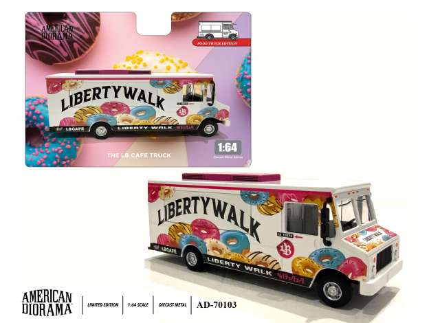 Food Truck *The LB Cafe Truck*, various 1:64 American Diorama Model