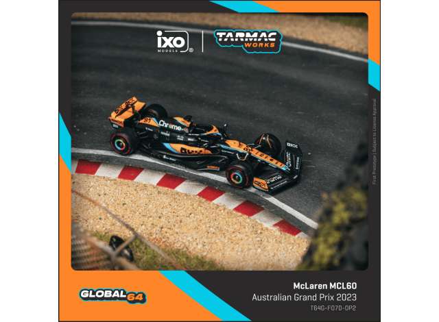Pre-Order – 2023 McLaren MCL60 #81 Oscar Piastri Australian Grand Prix, orange/black 1:64 Tarmac Model (TC-T64G-F070-OP2) – ETA. September 2026