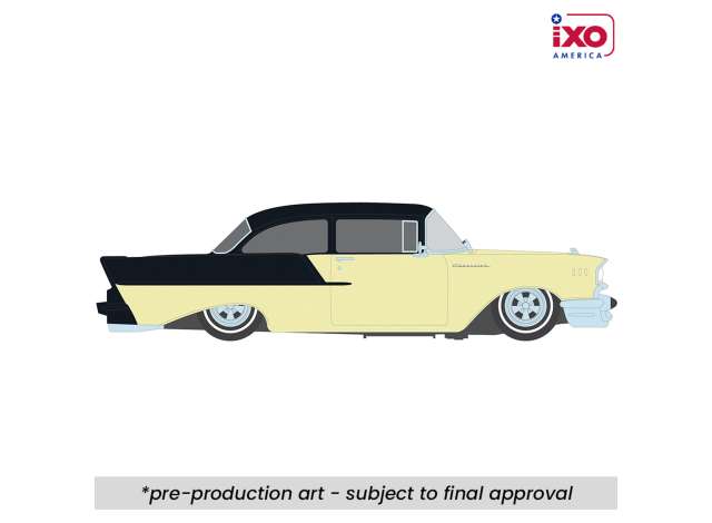 Pre-Order – 1957 Chevrolet One-Fifty Lowered, colonial cream/onyx black 1:64 IXO America Model (ixoIA64022) – ETA. September 2026