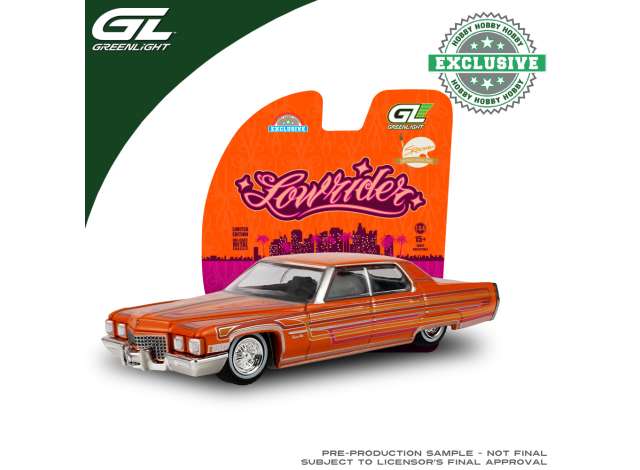 Pre-Order – 1972 Cadillac Coupe deVille Sergio Rocha Collaboration, mandarin orange 1:64 GreenLight Model (gl30597) – ETA. September 2026