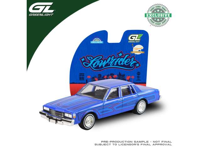 Pre-Order – 1986 Chevrolet Caprice Sergio Rocha Collaboration, electric blue 1:64 GreenLight Model (gl30598) – ETA. September 2026