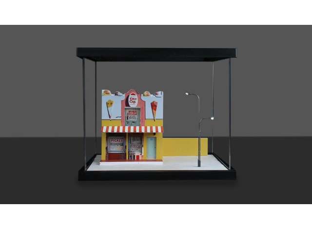Pre-Order – Diorama *04 streetscape with light* 1:64 Black Box Diorama Model (MO960204) – ETA. September 2026