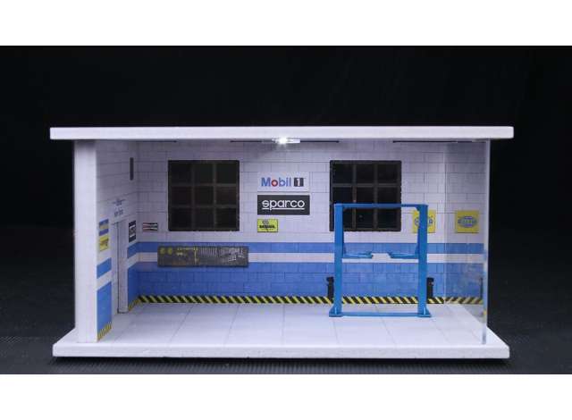 Pre-Order – Diorama *D-workshop with light*, various 1:64 Black Box Diorama Model (MO916005) – ETA. September 2026