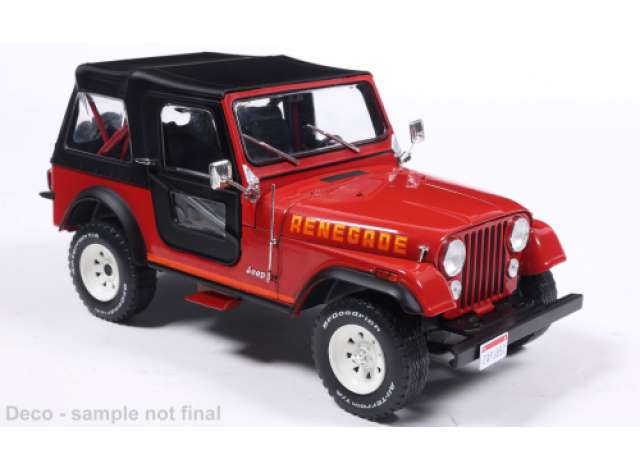 Pre-Order – 1980 Jeep CJ-7 Renegade, red 1:24 Whitebox Model (WB124267) – ETA. July/August 2026