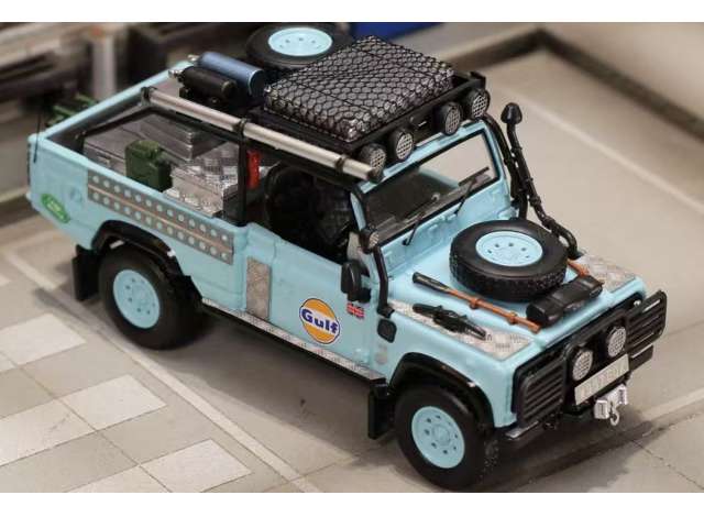 Pre-Order – Land Rover Defender *Gulf*, blue/orange 1:64 Street Weapon Model (STW205) – ETA. July/August 2026