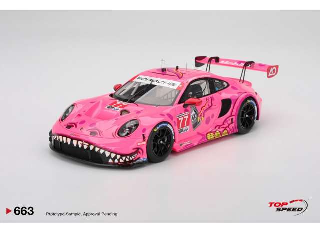 Pre-Order – 2025 Porsche 911 (992) GT3 R #77 AO Racing Detroy GP, pink 1:18 Top Speed Model (TS0663) – ETA. September 2026