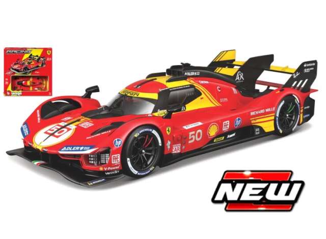 Pre-Order – 2024 Ferrari 499P #50 Fuoco/Nielsen/Molina, Winner 24h Le Mans 2024, metal modelkit 1:24 Bburago Model (bura26590) – ETA. July/August 2026