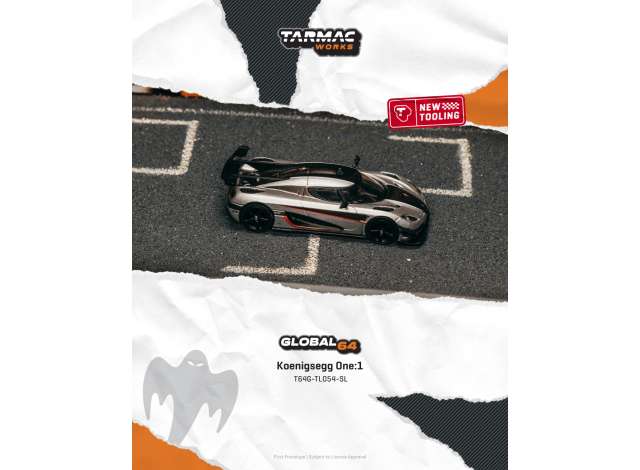 Pre-Order – Koenigsegg One:1, silver 1:64 Tarmac Model (TC-T64G-TL054-SL) – ETA. September 2026