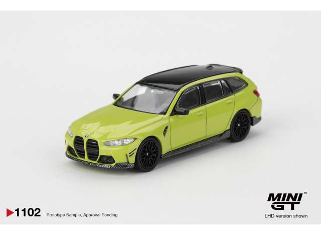Pre-Order – 2025 BMW M3 (G82) Touring, Sao Paulo yellow 1:64 Mini GT Model (MGT01102BL) – ETA. September 2026