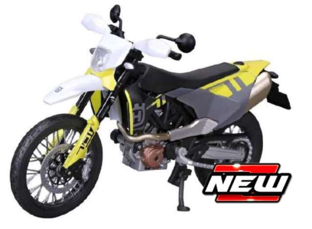 Pre-Order – Husqvarna 701 Supermoto KIT, grey/yellow 1:12 Maisto Model (mai39180) – ETA. October/November 2026