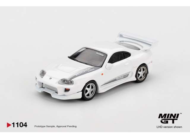 Pre-Order – 2014 Toyota Supra MK4 (A80) Veilside Combat V-I, white pearl metallic 1:64 Mini GT Model (MGT01104Lhd) – ETA. September 2026