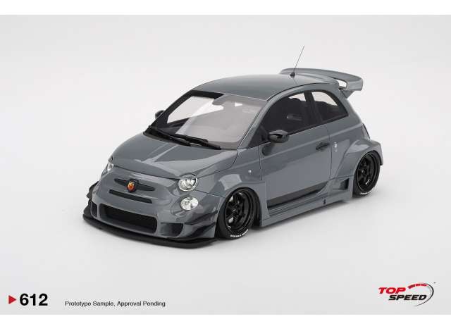 Pre-Order – 2025 Fiat 595 Abarth X Abas LB-Works, grey 1:18 Top Speed Model (TS0612) – ETA. September 2026