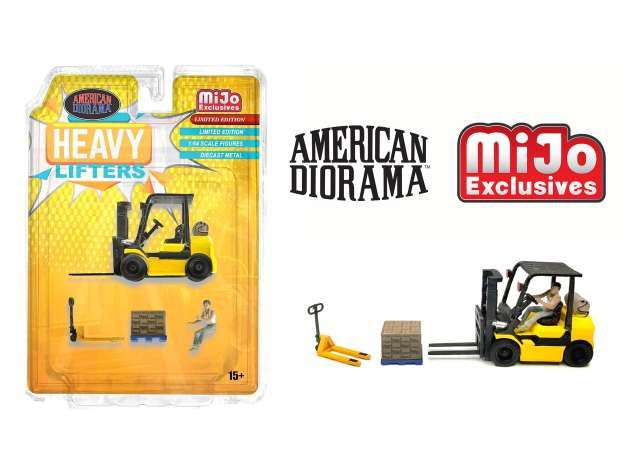 Forklift set - Set A 1:64 American Diorama Model