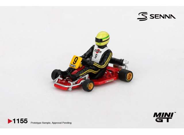 Pre-Order – 1981 Senna Kart Formula K #9 Ayrton Senna Da Silva Karting World Championship, red 1:64 Mini GT Model (MGT01155) – ETA. September 2026