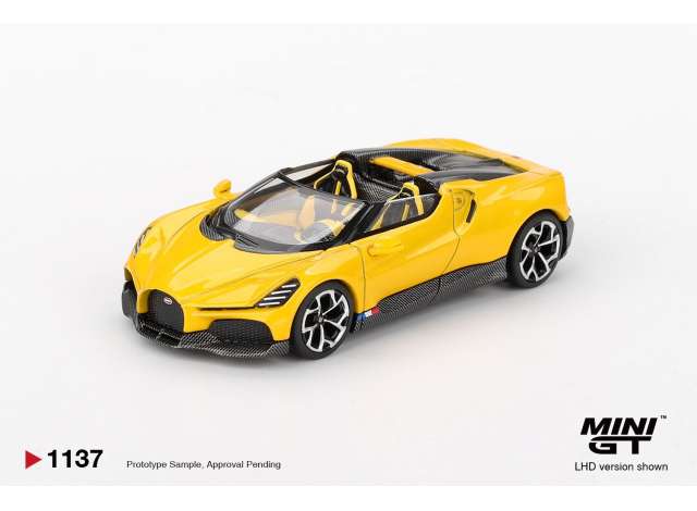 Pre-Order – 2023 Bugatti W16, Mistral yellow 1:64 Mini GT Model (MGT01137L) – ETA. September 2026