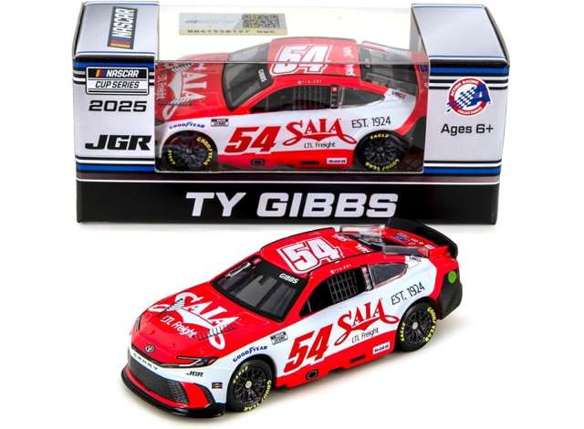 2025 Toyota Camry #54 Ty Gibbs *SAIA LTL Freight*, white/red 1:64 Action Racing Collectibles Model