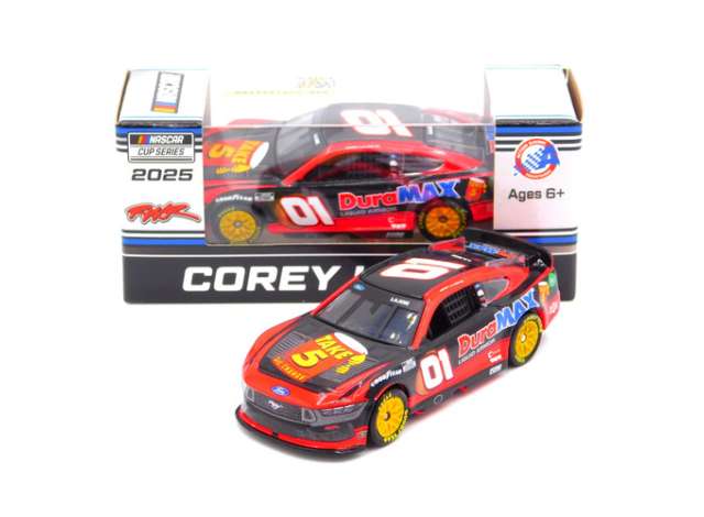 2025 Ford Mustang #01 Corey Lajoie *Take 5 Oil Change*, red 1:64 Action Racing Collectibles Model