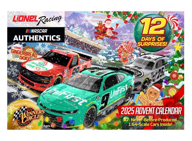 #23825EL Lionel Racing Advent Calendar 2025 1:64 Action Racing Collectibles Model