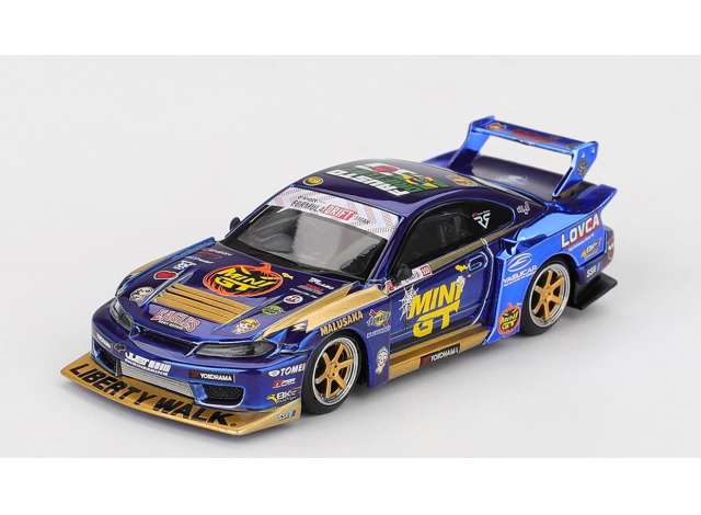 Pre-Order – 2025 Nissan Silvia S15 LB-Super Silhouette #555 Team Mini GT Liberty Walk Formula Drift, various 1:64 Mini GT Model (MGT01185R) – ETA. September 2026
