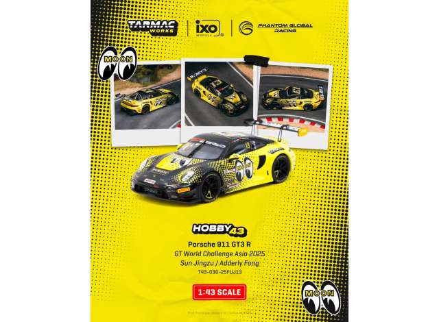 Pre-Order – Porsche 911 GT3 R Sun Jingzu/Adderly Fong GT World Challenge Asia 2025 Multi color 1:43 Tarmac Model (TC-T43-030-25FUJ13) – ETA. September 2026