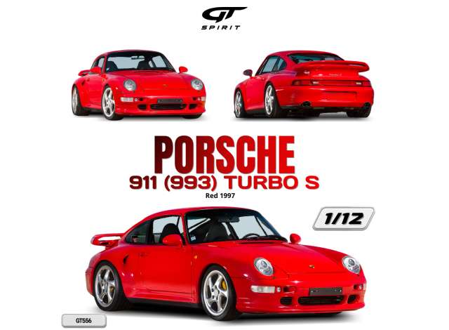 Pre-Order – 1997 Porsche 911 (993) Turbo S *Resin serie*, red 1:12 GT Spirit Model (GT556) – ETA. November 2026