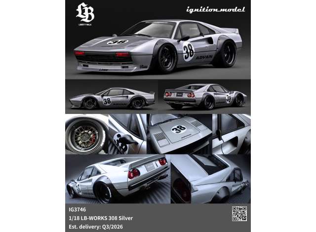 Pre-Order – LB-WORKS 308, silver 1:18 Ignition Model (IG3746) – ETA. October/November 2026