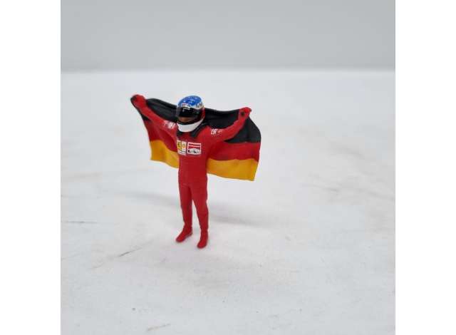Pre-Order – Schumacher Ferrari with flag Figure 1:18 Cartrix Model (CTPL18071) – ETA. July/August 2026