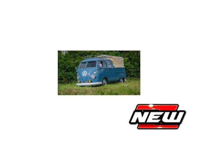 Pre-Order – Volkswagen T1 Pick-up with hood and roof rack, blue 1:43 Cararama Model (cara4-18243) – ETA. October/November 2026