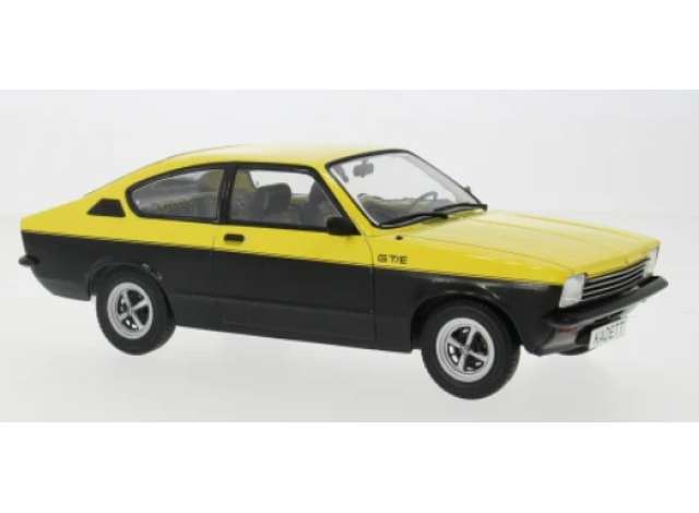 Pre-Order – 1975 Opel Kadett C Coupe GT/E, yellow/black 1:18 MCG Model (MCG18598) – ETA. July/August 2026