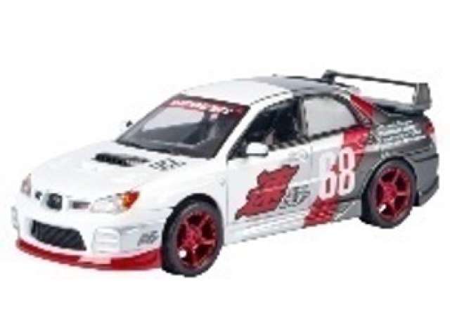 Pre-Order – Subaru Impreza WRX STI GT Racing, white/grey/red 1:24 Motor Max Model (mmax73913) – ETA. July/August 2026