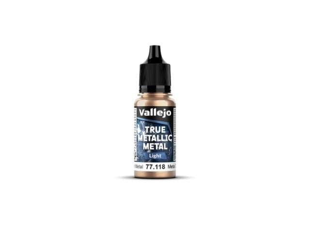 Pre-Order – 18 ml True Metallic Metal LIGHT 118, rusty metal 1:0 Vallejo Model (VAL77118) – ETA. September 2026