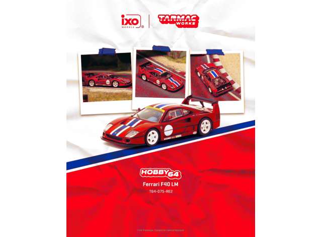 Pre-Order – 1994 Ferrari F40 Lm Rosso Corsa TCT64075RE2 Stocks Due Jul / Aug 2026 1:64 Tarmac Works Diecast Model